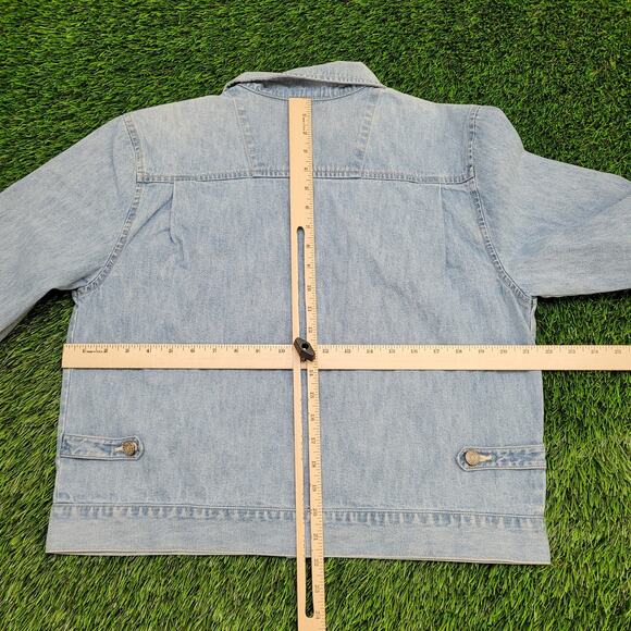 Vintage 90s Bliss-Blass Jacket Womens Large 22x22 Blue Boxy - Picture 4 of 16